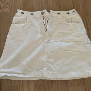 Urban Outfitters White Skirt with Button Details